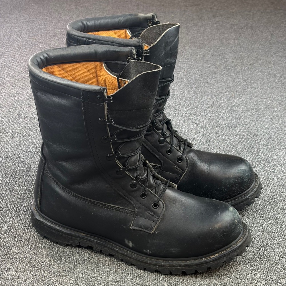 US Military Gore-Tex Combat Boots Mens 12N Black Leather Vibram USA Made 1997